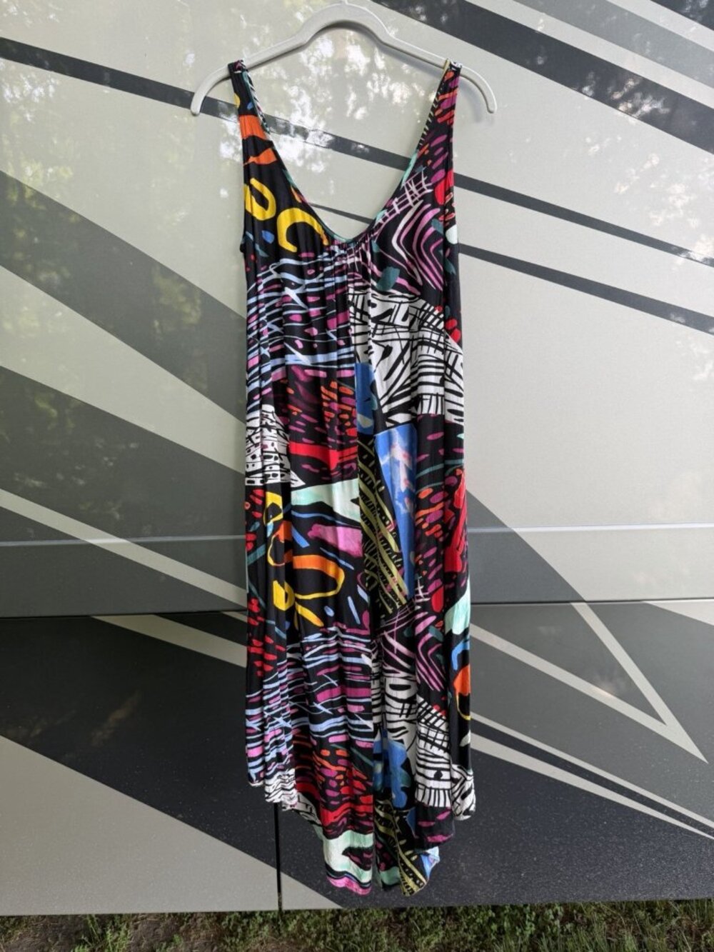 Vintage Y2K JAMS WORLD colorful graffiti graphic ILLUSION romper hawaiian S